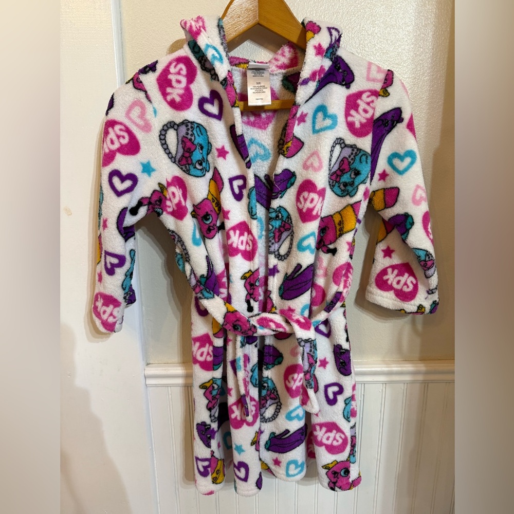 Shopkins Pink and Purple Kids Pajama Robe